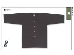江戸一：大人用：無地染 ダボシャツ（黒）：小・中・大